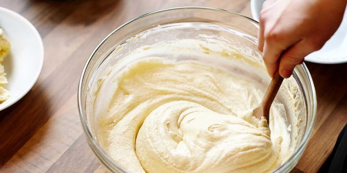 Chef making batter
